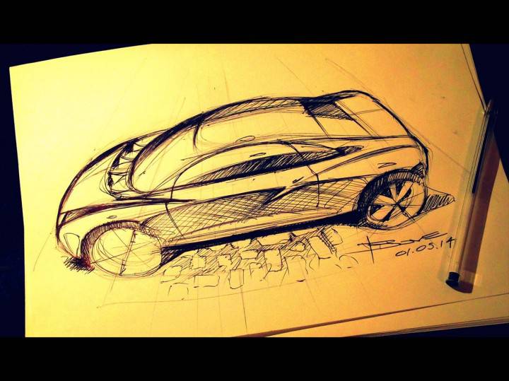 Bugatti Cartoon Drawing