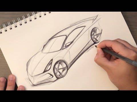 Bugatti Chiron Sketch Drawing