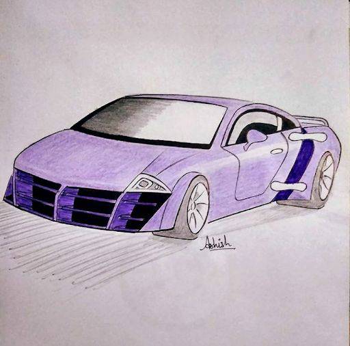 Car Anime Drawing