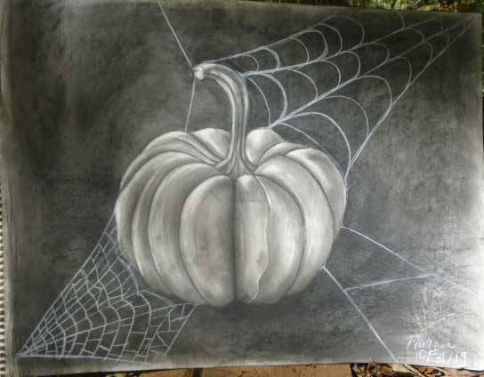 Circle Pumpkin Drawing