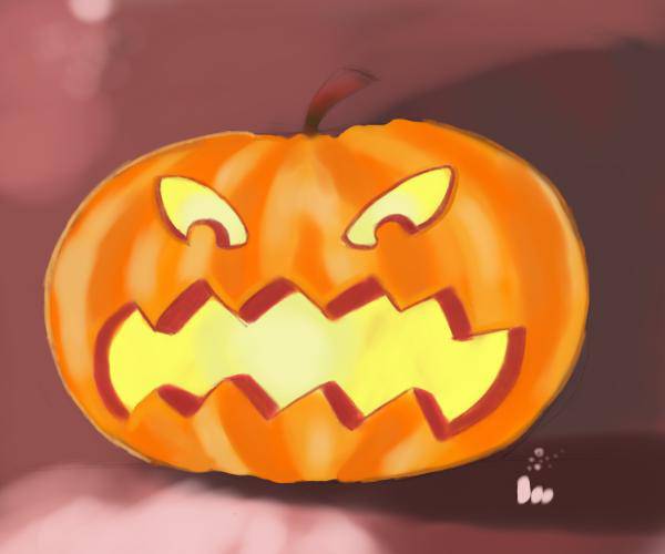 Dog Pumpkin Drawing