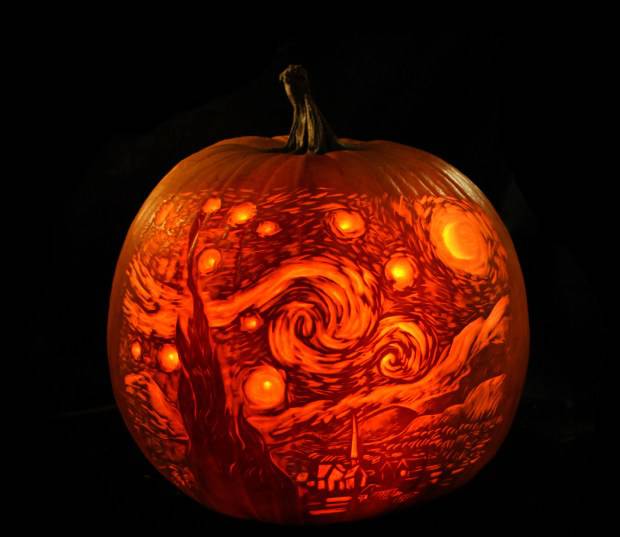 Easy Drawing On Pumpkin