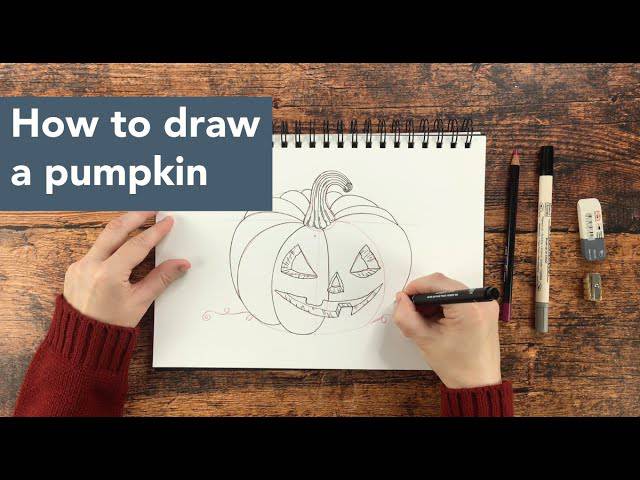 Easy Pumpkin Face Drawing