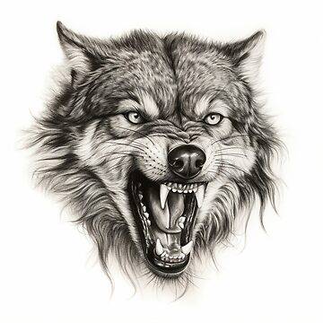 Scary Wolf Drawing